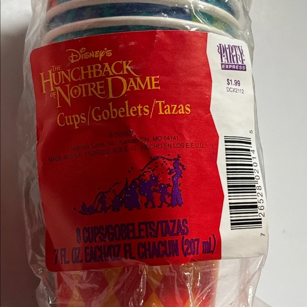 Disney Hunchback of Notre Dame Plates and Cups 1990s Vintage Disney Hunchback